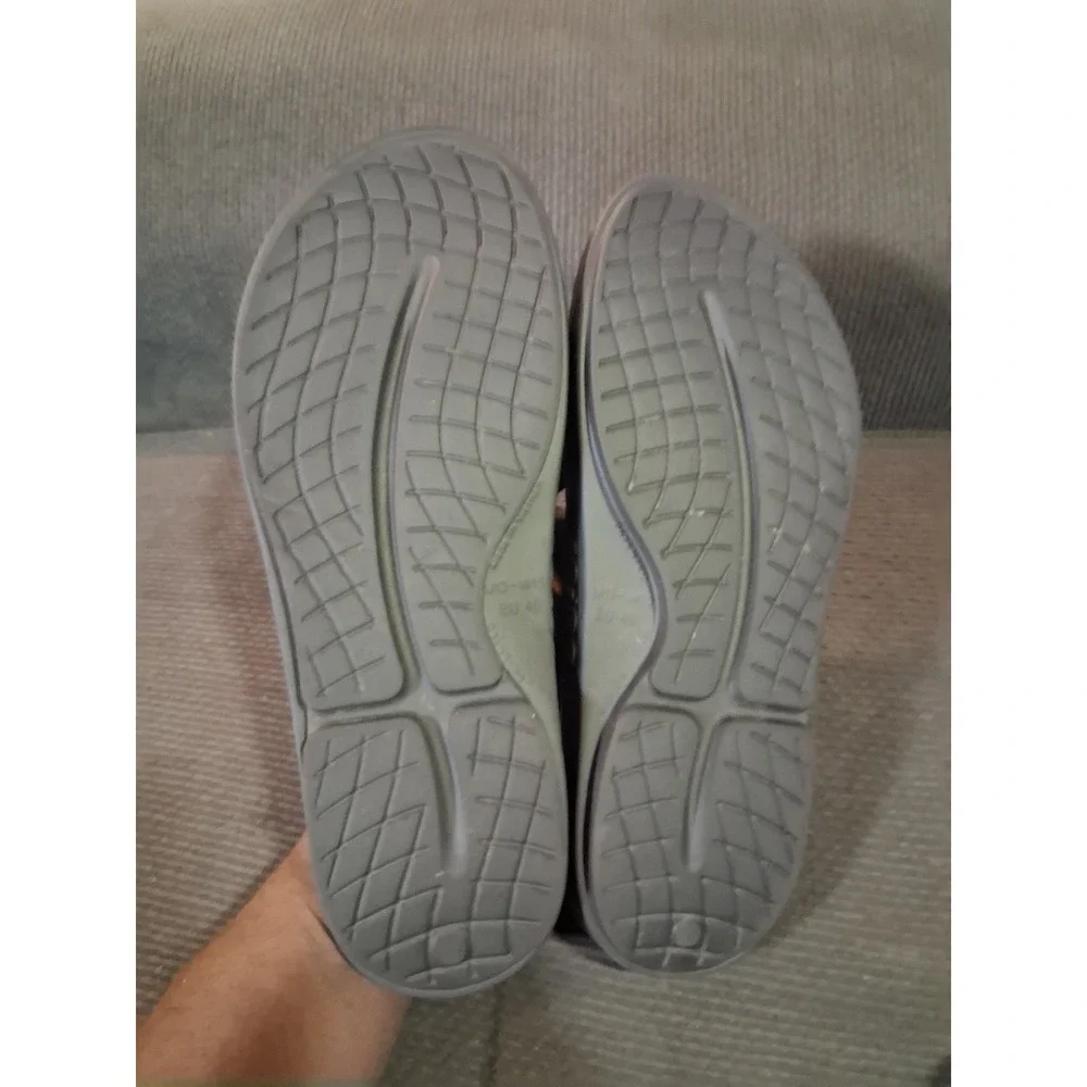 OOFOS OOriginal Recovery Sandals Mens 13 Black Thong Flip Flops OOfoam EU 46